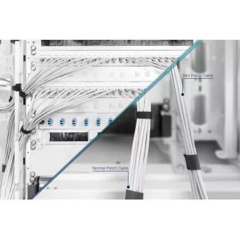 Sieťový kábel Digitus CAT 6A U/FTP tenký patch kábel RJ-45 Cat6a 1m sivý