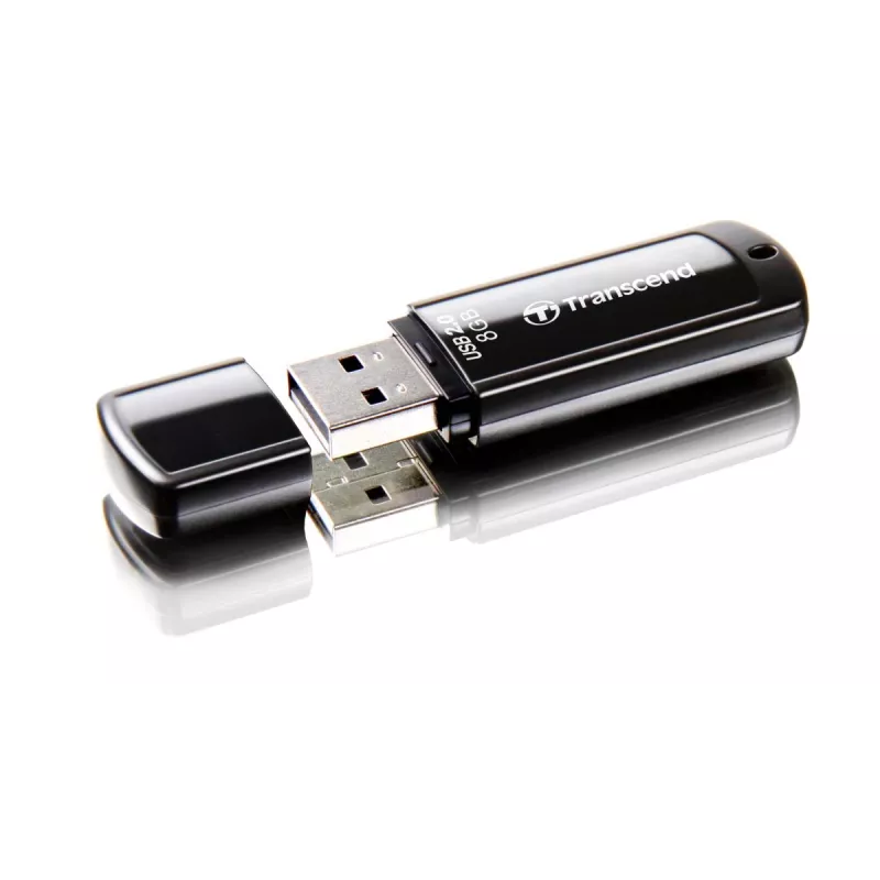 TRANSCEND Jetflash 350 - 8 GB USB kľúč - USB 2.0 - čierna