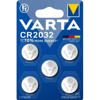 VARTA batéria lítiová gombíková Cr2032 3V (5 kusov)