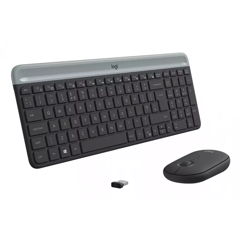 LOGITECH tenká bezdrôtová klávesnica-myš combo Mk470 - Graphite - nemecká Qwertz