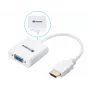 Sandberg HDMI na VGA konvertor, VGA (D-Sub), HDMI typ A (štandard), konektor samec, konektor samica, biela, RoHS