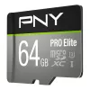 PNY Micro-SD Pro Elite 64 GB Class 10 UHS-I U3 A1 V30 SD adaptér