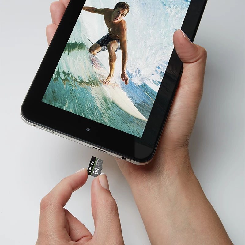 PNY Micro-SD Pro Elite 64 GB Class 10 UHS-I U3 A1 V30 SD adaptér