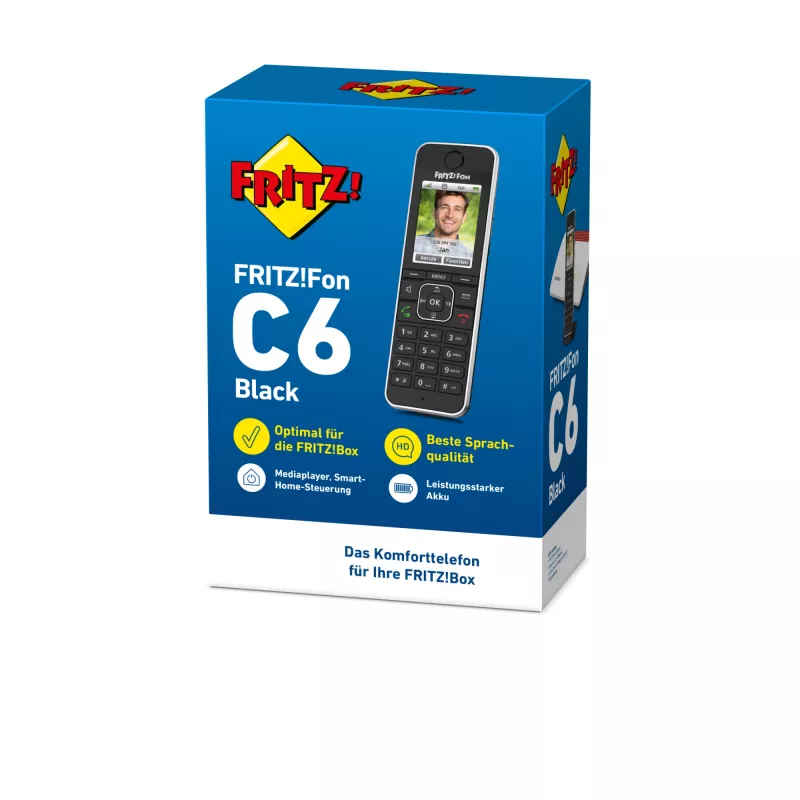 DECT telefón AVM FRITZ!Fon C6 čierny