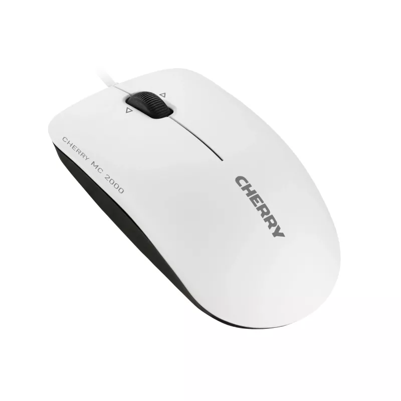 CHERRY MC 2000 káblová myš s naklápacím kolieskom, svetlosivá, USB, obojručná, IR LED, USB Type-A, 1600 DPI, sivá