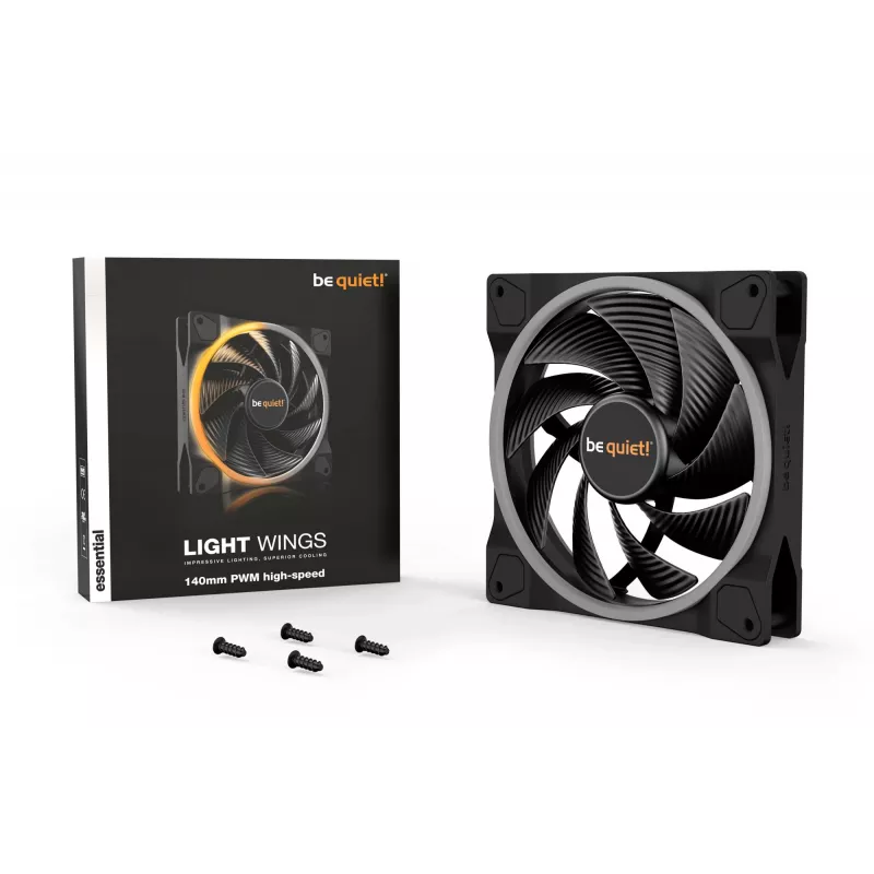 be quiet! Light Wings 140mm ARGB PWM High Speed ventilátor čierny