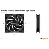 be quiet! Light Wings 140mm ARGB PWM High Speed ventilátor čierny