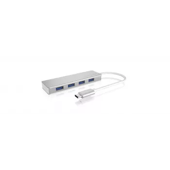 ICY BOX IB-HUB1425-C3 USB 3.2 Gen 1 (3.1 Gen 1) Type-C 5000 Mbit/s strieborná