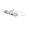 ICY BOX IB-HUB1425-C3 USB 3.2 Gen 1 (3.1 Gen 1) Type-C 5000 Mbit/s strieborný