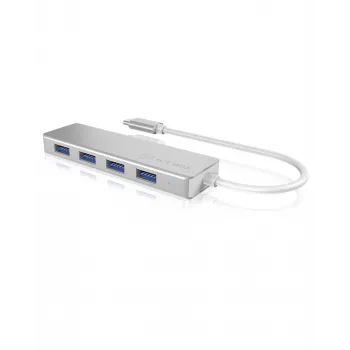ICY BOX IB-HUB1425-C3 USB 3.2 Gen 1 (3.1 Gen 1) Type-C 5000 Mbit/s strieborná