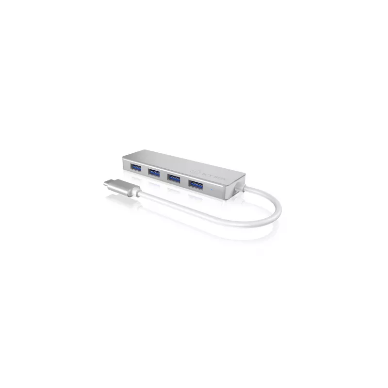 ICY BOX IB-HUB1425-C3 USB 3.2 Gen 1 (3.1 Gen 1) Type-C 5000 Mbit/s strieborný