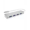 ICY BOX IB-HUB1425-C3 USB 3.2 Gen 1 (3.1 Gen 1) Type-C 5000 Mbit/s strieborný