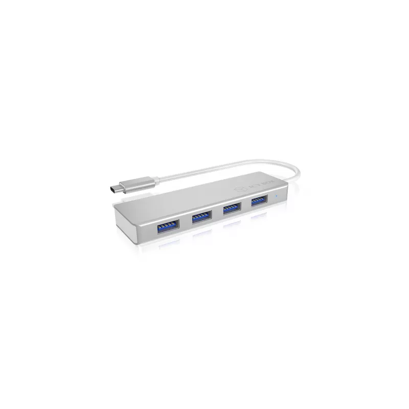 ICY BOX IB-HUB1425-C3 USB 3.2 Gen 1 (3.1 Gen 1) Type-C 5000 Mbit/s strieborný