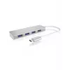 ICY BOX IB-HUB1425-C3 USB 3.2 Gen 1 (3.1 Gen 1) Type-C 5000 Mbit/s strieborný