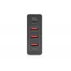 DIGITUS 4-portová USB nabíjačka, 72 W 1x USB-C (PD) 5,9,15,20 V/3 A, 3x USB-A 5 V/2,4 A, čierna