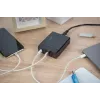 DIGITUS 4-portová USB nabíjačka, 72 W 1x USB-C (PD) 5,9,15,20 V/3 A, 3x USB-A 5 V/2,4 A, čierna
