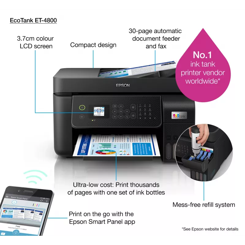 Epson EcoTank ET-4800 atramentová A4 5760 x 1440 DPI 33 ppm WLAN