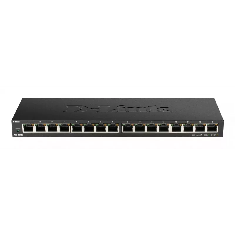 D-Link DGS-1016S nemanaged Gigabit Ethernet (10/100/1000) čierny