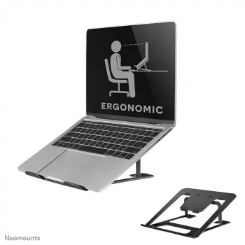 Neomounts NSLS085 čierny stojan na notebook 10-17 inch – skladací – kompaktný – univerzálny