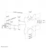 Neomounts FL40-450BL12 TV držiak na stožiar 58,4-106,7 cm (23-42