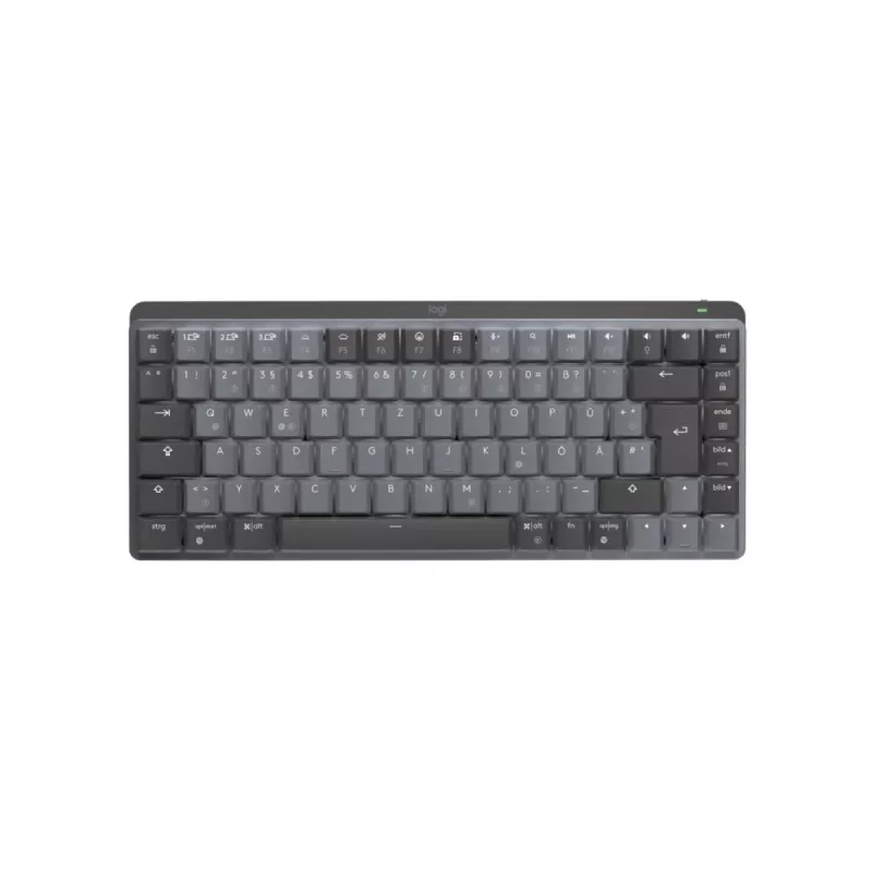 LOGITECH Mx Mechanical Mini minimalistická bezdrôtová podsvietená klávesnica - Graphite Tactile Quiet Qwertz nemecká