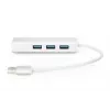 DIGITUS USB 3.0, 3-portový hub & Gigabit LAN adaptér 3xUSB A/F, 1xUSB A/M, 1xRJ45 LAN podporuje Windows a Mac OS