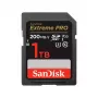 SDXC flash pamäťová karta SANDISK Extreme PRO 1TB UHS-I U3 V30 Class 10, až do 200 MB/s čítanie, 140 MB/s zápis, nárazuvzdorná, čierna