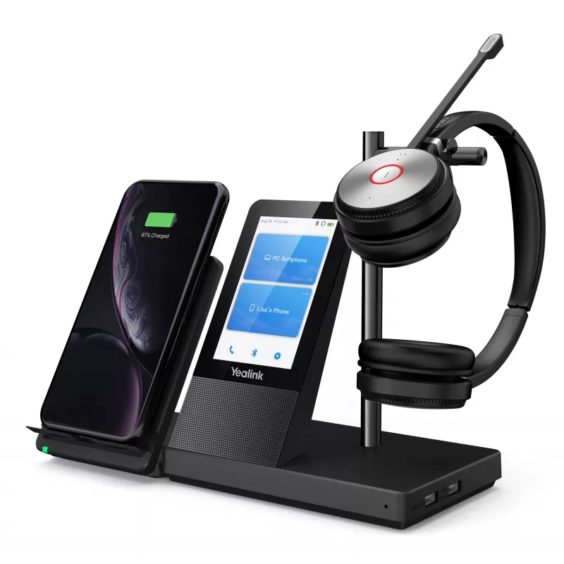 Yealink WH66 Dual UC-DECT bezdrôtový headset, bezdrôtový, kancelária/call centrum, 20 - 20000 Hz, 127 g, headset, čierny
