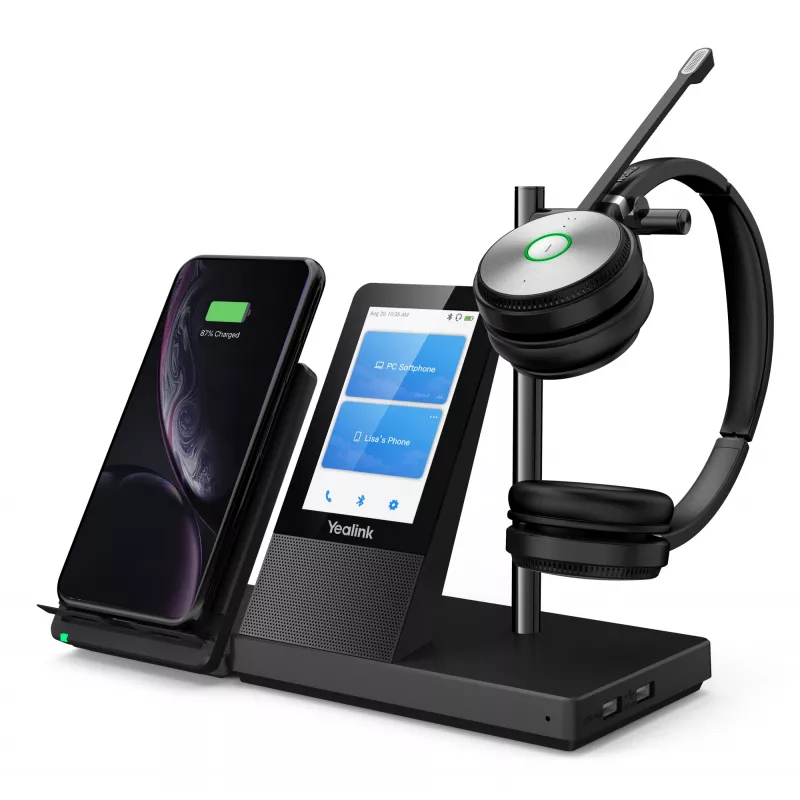 Yealink WH66 Dual UC-DECT bezdrôtový headset, bezdrôtový, kancelária/call centrum, 20 - 20000 Hz, 127 g, headset, čierny