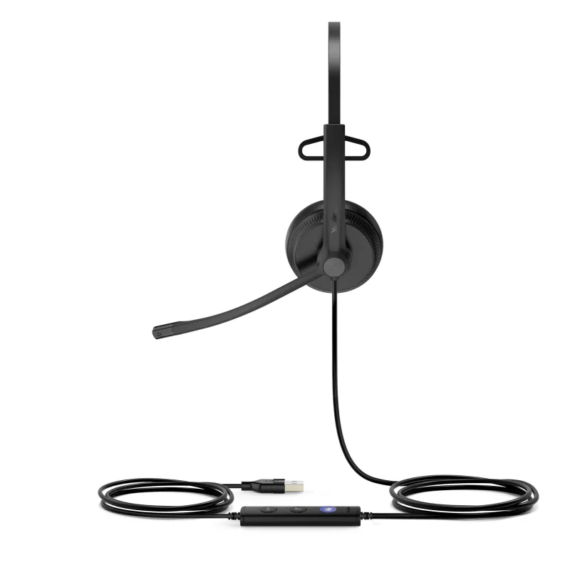 Yealink UH34 Mono Teams headset, káblový, kancelária/call centrum, 20 - 20000 Hz, 88 g, headset, čierny