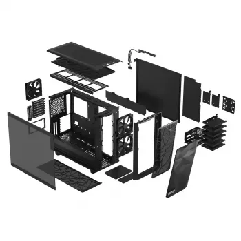 FRACTAL DESIGN Meshify 2 Light Tint tvrdené sklo čierna
