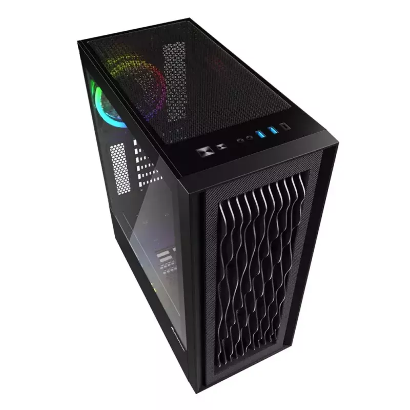 PC skriňa Sharkoon RGB Wave Desktop čierna