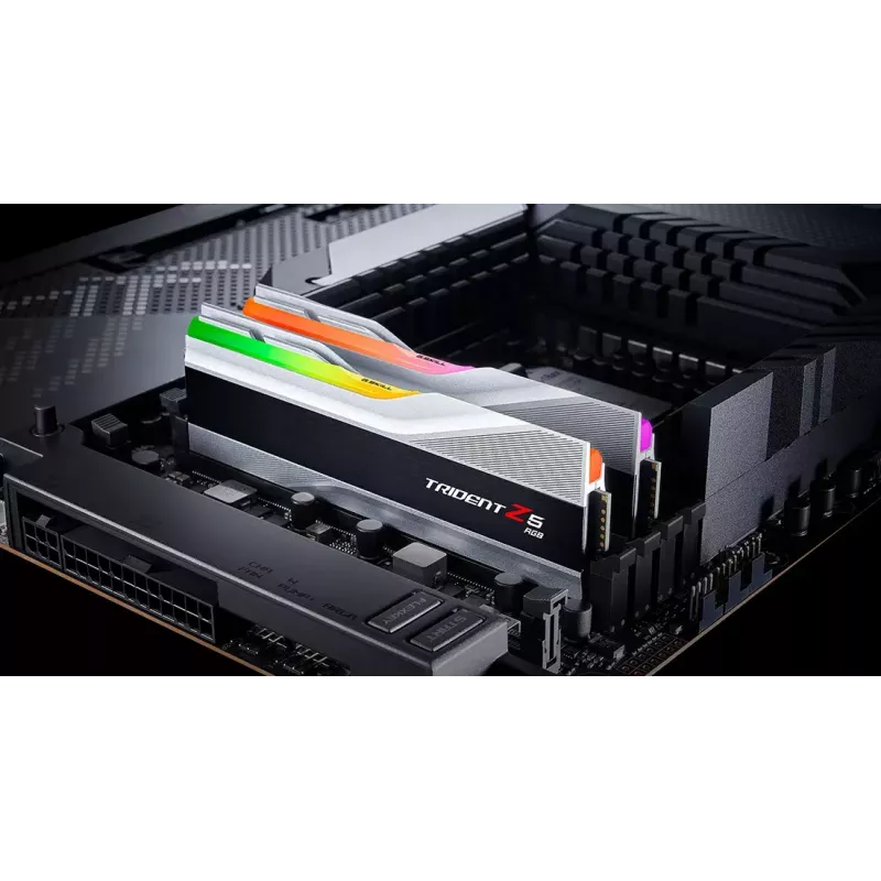 DIMM 32 GB DDR5-6400 (2x 16 GB) Dual-Kit, operačná pamäť strieborná, F5-6400J3239G16GX2-TZ5RS, Trident Z5 RGB, INTEL XMP