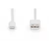 DIGITUS USB-A na Lightning MFI C89, 2 m dátový a nabíjací kábel, biela, 5 V, 2,4 A