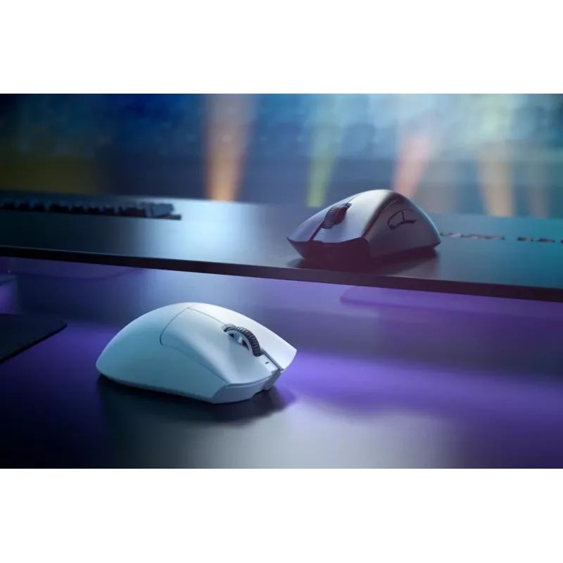 RAZER Deathadder V3 Pro ergonomická bezdrôtová/káblová herná myš biela
