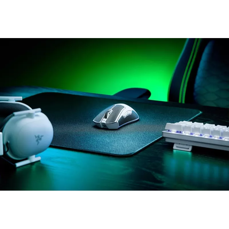 RAZER Deathadder V3 Pro ergonomická bezdrôtová/káblová herná myš biela
