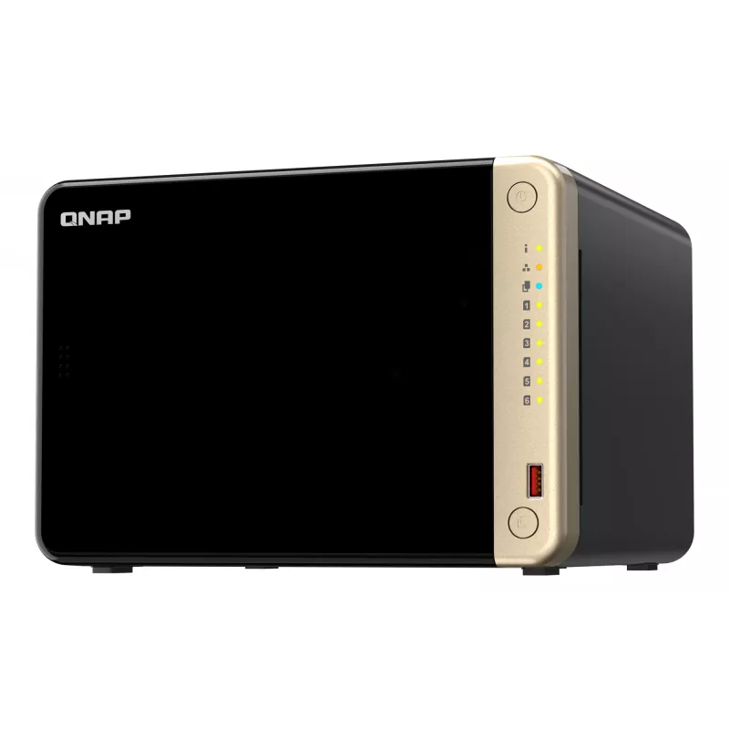 QNAP TS-664 NAS Tower Intel® Celeron® N5095 8 GB DDR4 0 TB QNAP QTS čierna, bronzová