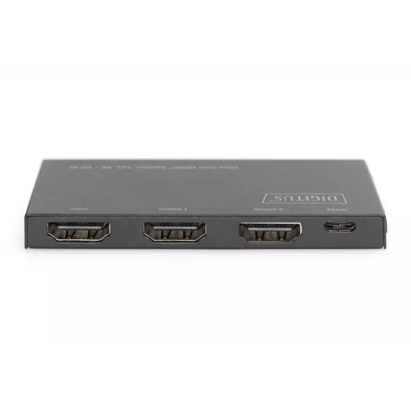 DIGITUS Ultra tenký HDMI splitter, 1x2, 4K/60Hz HDR, HDCP 2.2, 18 Gbps, Micro-USB napájanie