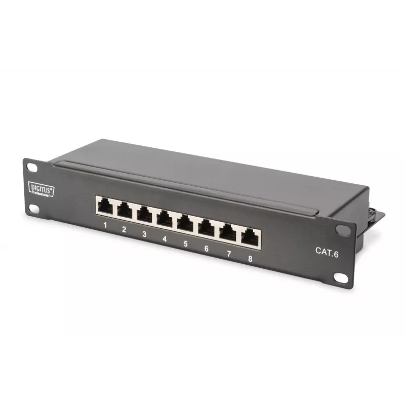 DIGITUS sieťová sada 10in-9U 312x300mm skriňa polica PDU 8Port patch panel