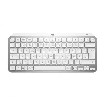 LOGITECH Minimalist Wireless Illuminated klávesnica - MX KEYS MINI - Pale Gray - Qwertz Deutsch
