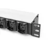 DIGITUS 1U hliníkový PDU do racku 8x C13 2x C19 16A 230VAC 50/60Hz IEC C20 konektor samec