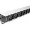 DIGITUS 1U hliníkový PDU do racku 8x C13 2x C19 16A 230VAC 50/60Hz IEC C20 konektor samec