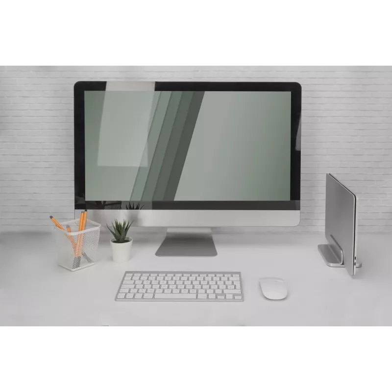 DIGITUS vertikálny stojan na notebook, hliník strieborný