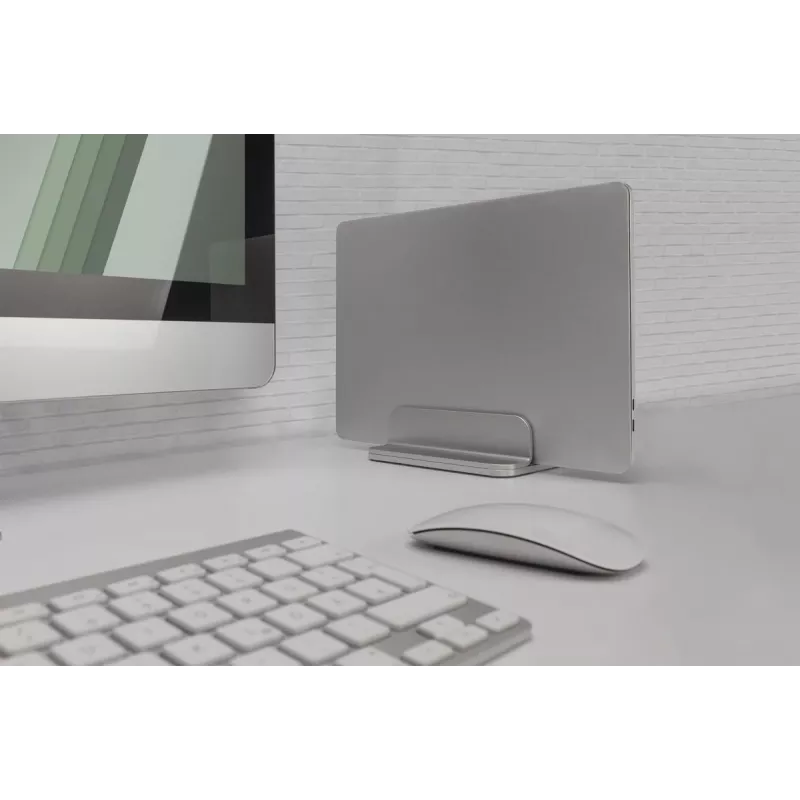 DIGITUS vertikálny stojan na notebook, hliník strieborný