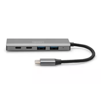 DIGITUS USB-C 4-portový HUB 2x USB-A + 2x USB-C Gen2
