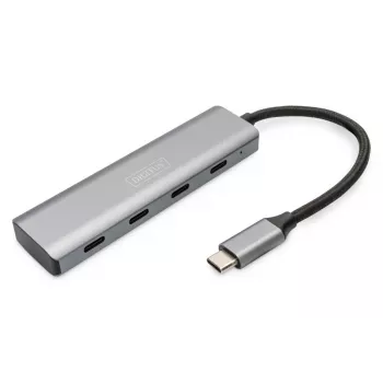 DIGITUS USB-C 4-portový hub, 4x USB-C 3.1 Gen1, 5 Gbit/s