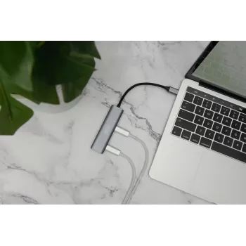 DIGITUS USB-C 4-portový hub, 4x USB-C 3.1 Gen1, 5 Gbit/s