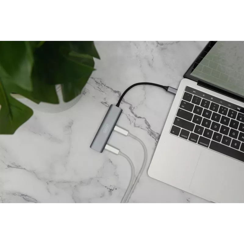 DIGITUS USB-C 4-portový hub, 4x USB-C 3.1 Gen1, 5 Gbit/s