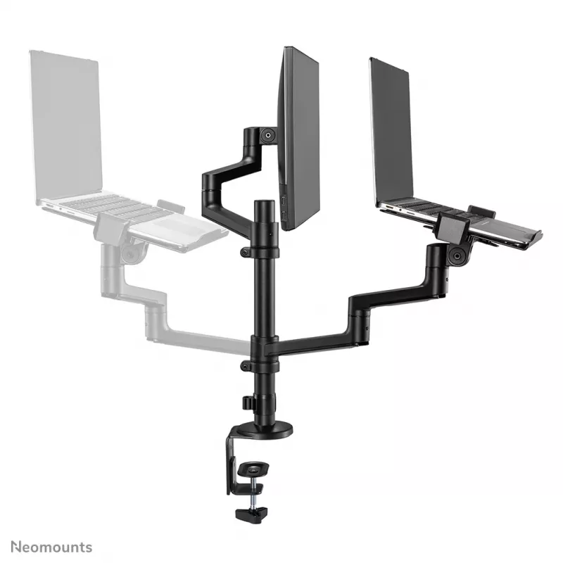 Neomounts DS20-425BL2 monitor rameno s držiakom na notebook 17-27 inch – úsporný na priestor