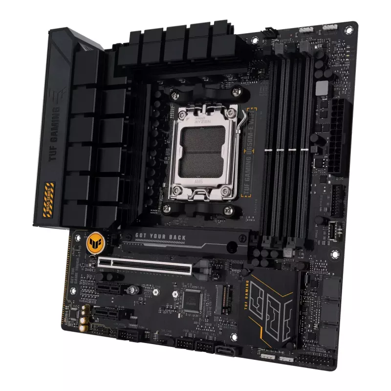 Základná doska ASUS TUF GAMING B650M‑E WIFI, AMD B650, Socket AM5, micro ATX, DDR5, 4x DIMM, 128 GB, Wi‑Fi 6, Bluetooth 5.2